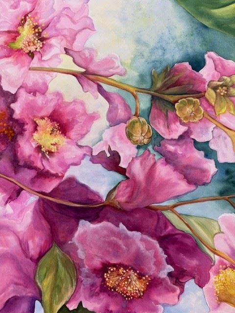 Queen Crepe Myrtle watercolor