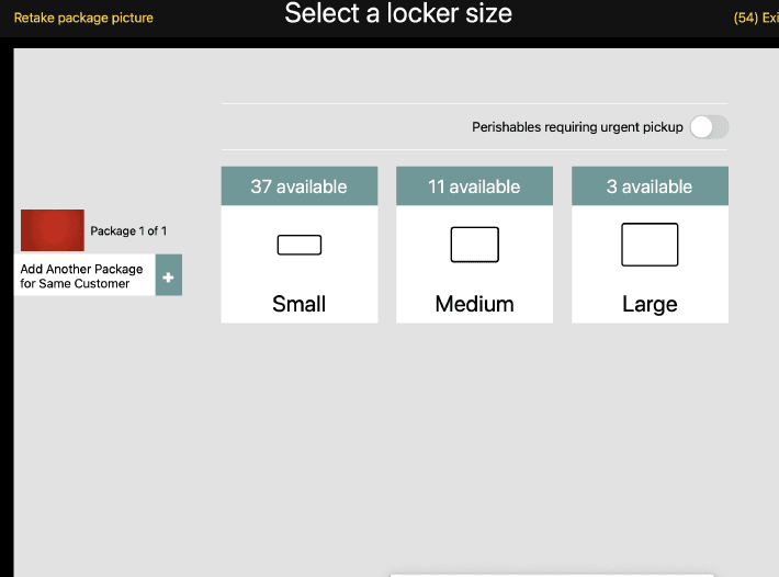 Retired flag instructions select locker size