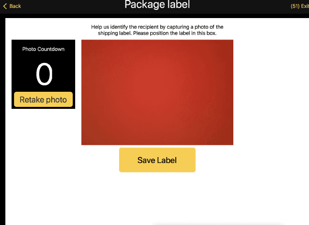 Retired flag instructions package label